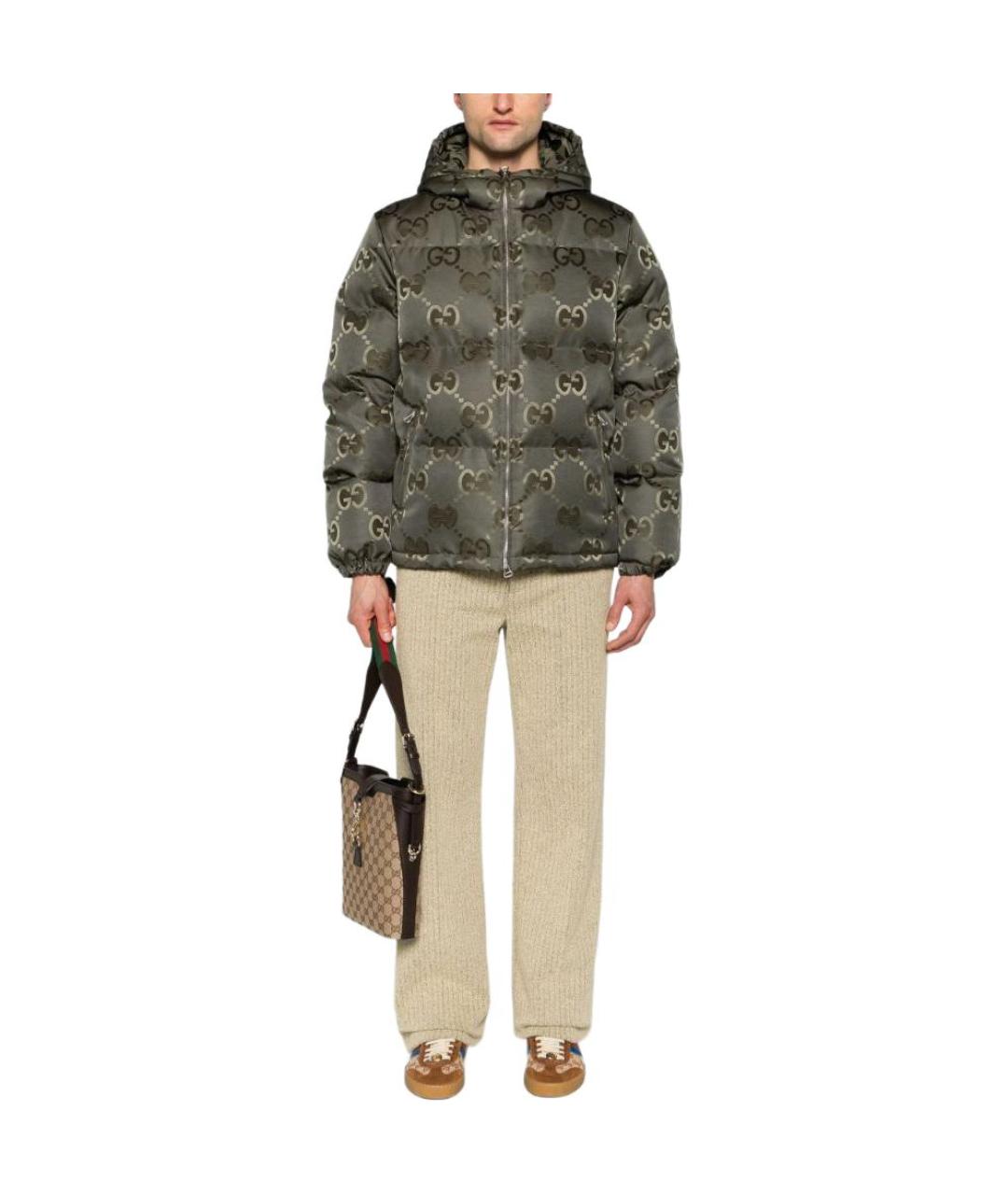 GUCCI Зеленый пуховик, фото 3