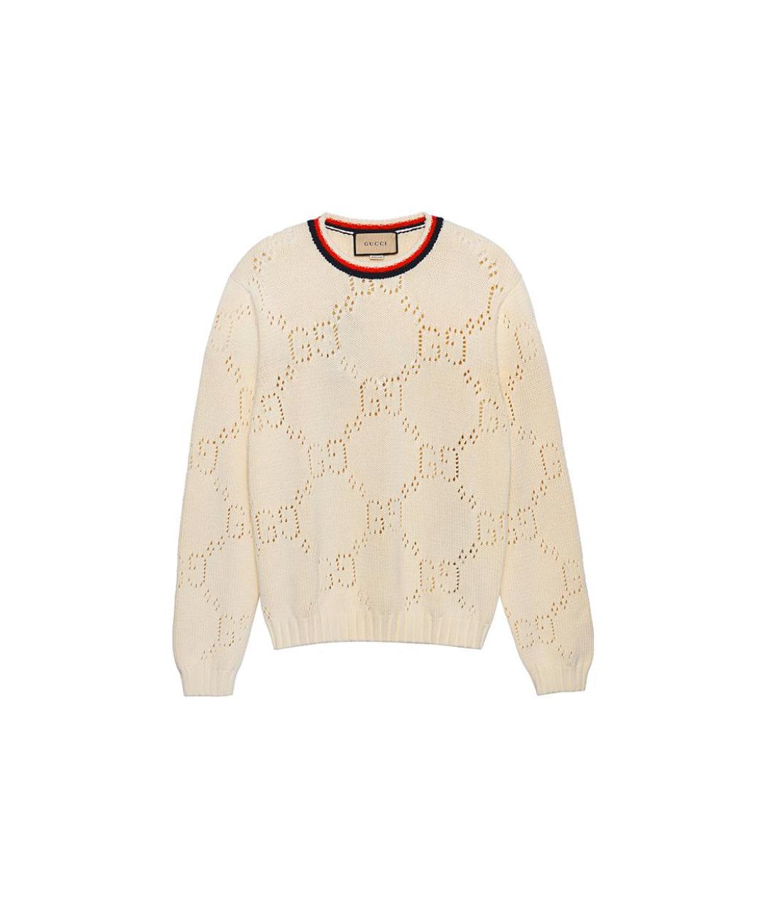 GUCCI Бежевый хлопковый джемпер / свитер, фото 1