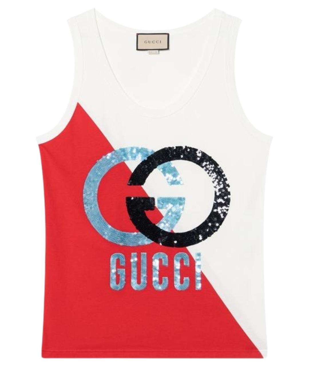 GUCCI Белая майка, фото 1