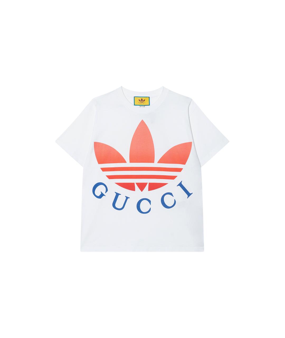 GUCCI Белая хлопковая футболка, фото 1