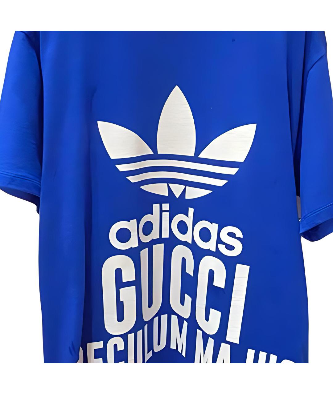 GUCCI Темно-синяя хлопковая футболка, фото 3