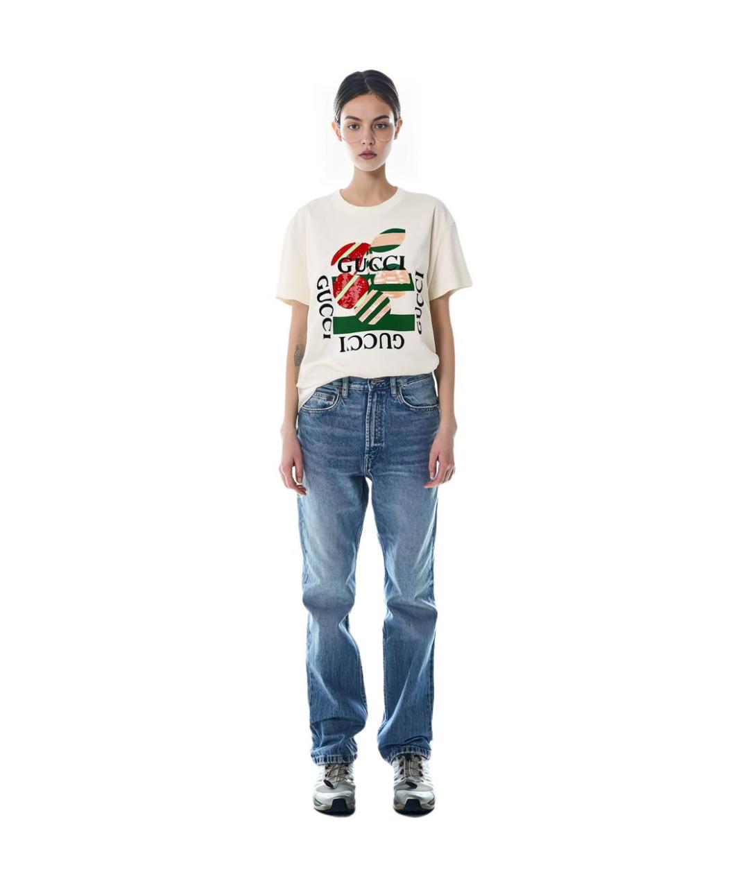 GUCCI Бежевая футболка, фото 3