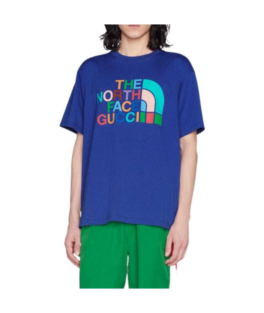 GUCCI Синяя футболка, фото 4