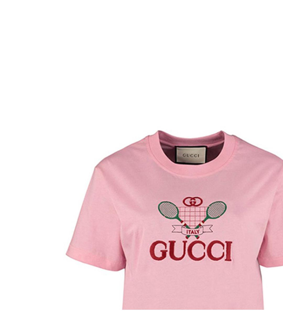 GUCCI Розовая футболка, фото 4