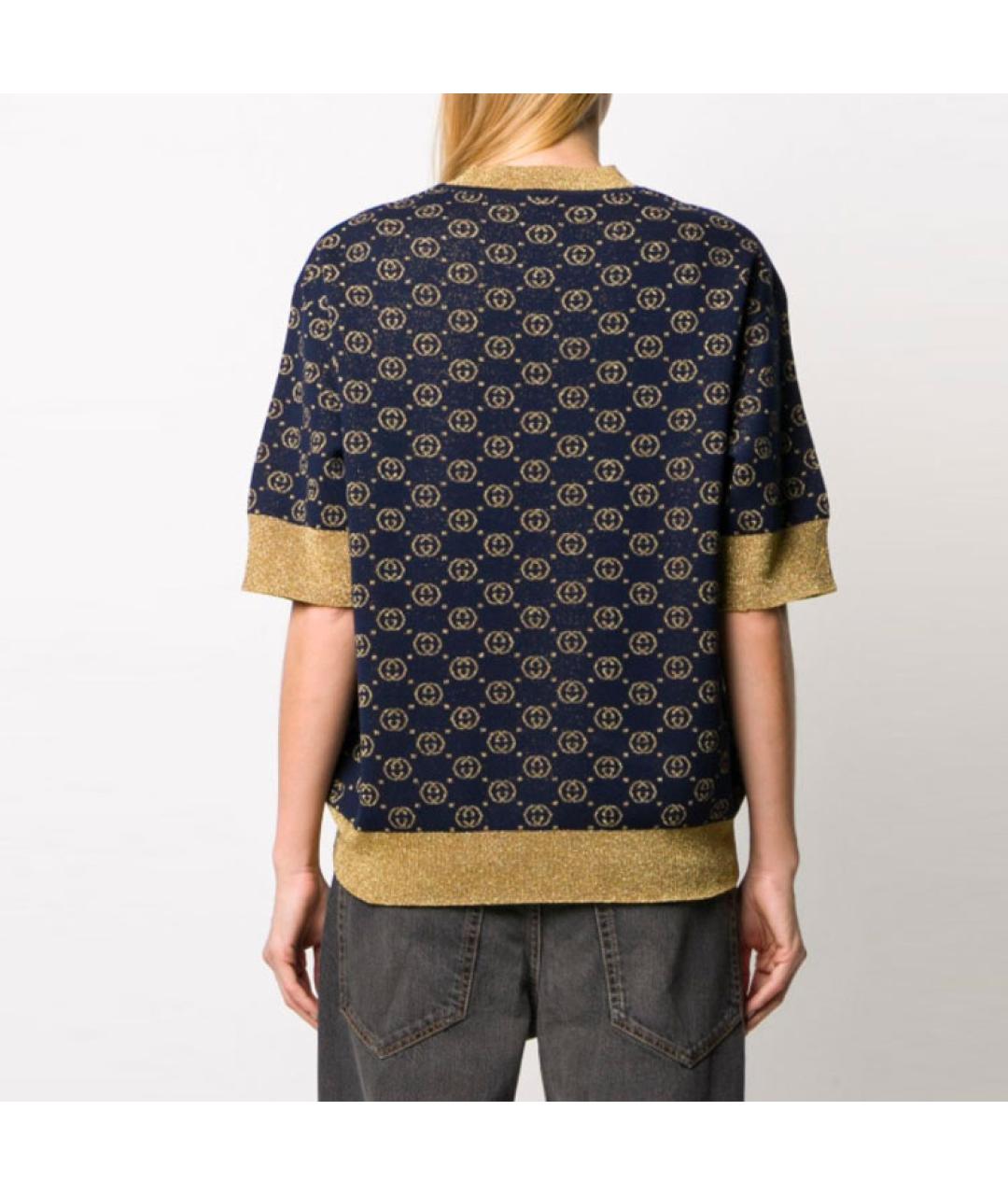GUCCI Темно-синий джемпер / свитер, фото 3