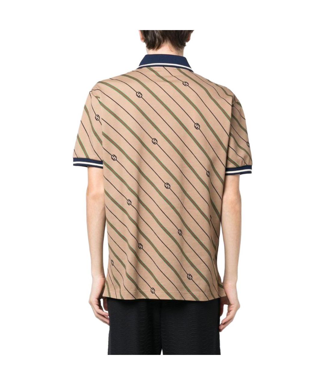 GUCCI Коричневое поло с коротким рукавом, фото 3