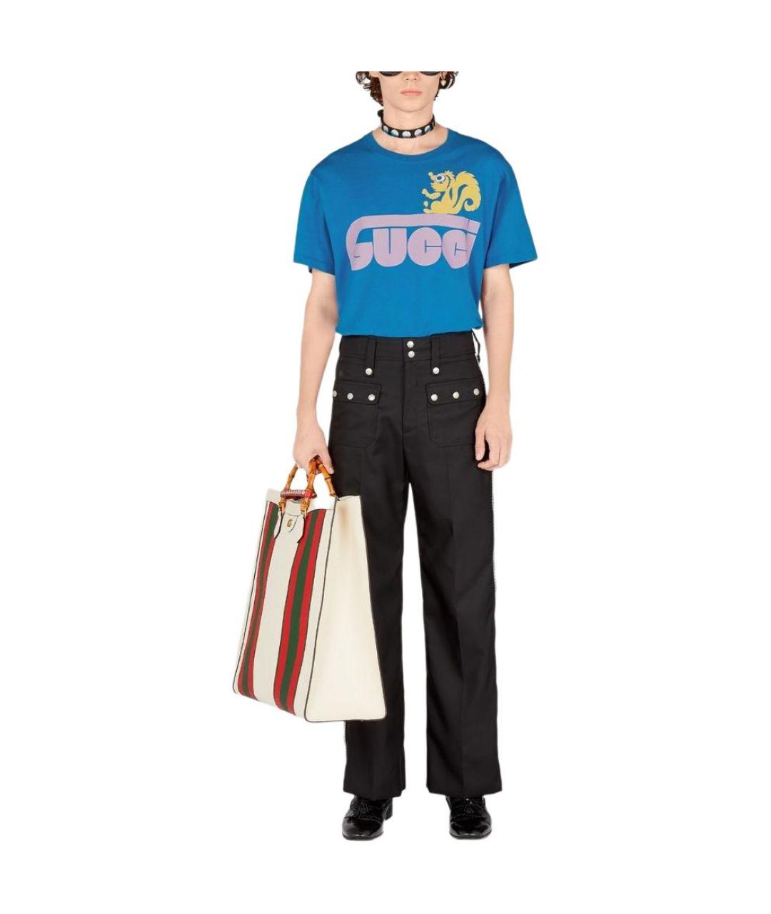 GUCCI Синяя футболка, фото 4