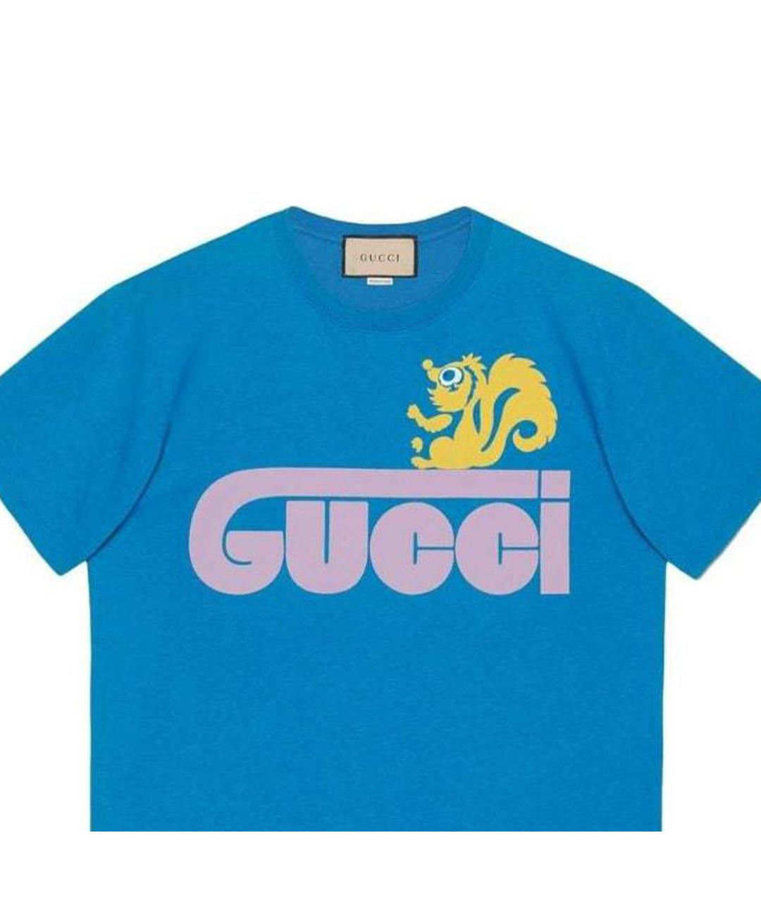 GUCCI Синяя футболка, фото 5