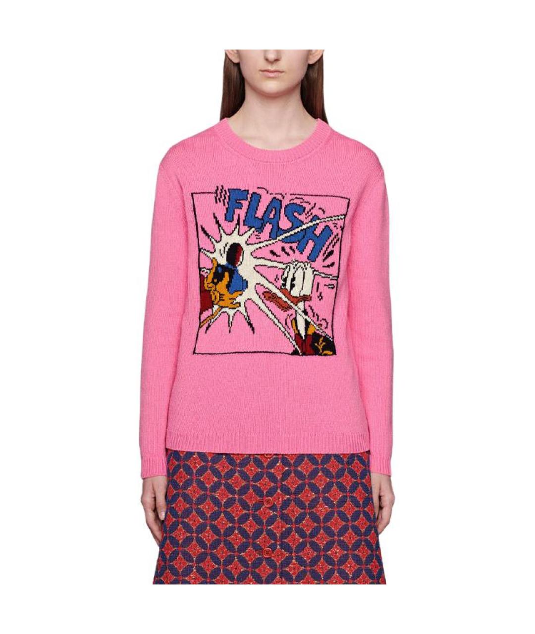 GUCCI Розовый джемпер / свитер, фото 4