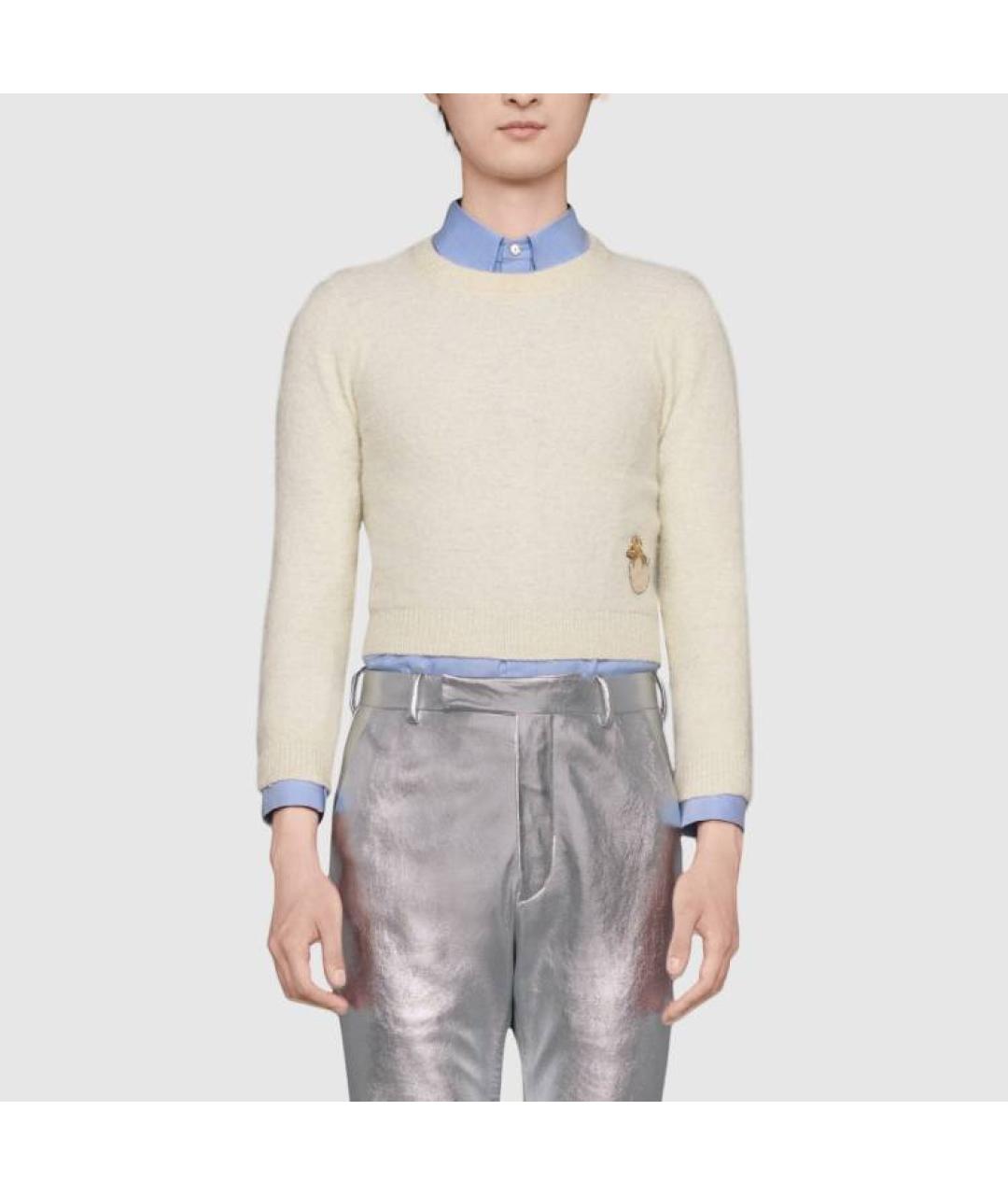 GUCCI Бежевый кашемировый джемпер / свитер, фото 3