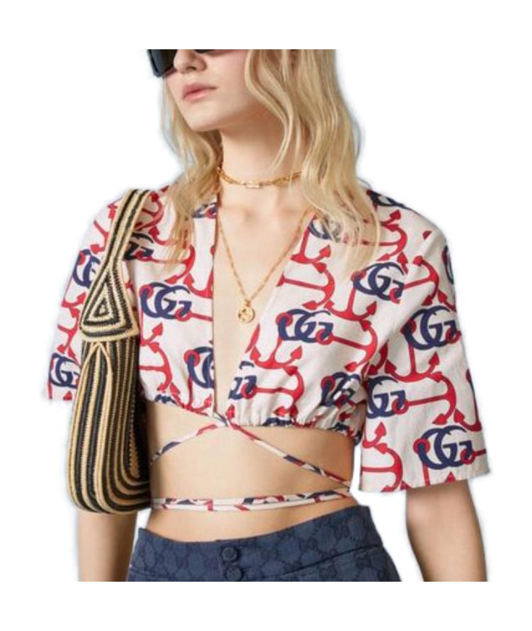 GUCCI Белая футболка, фото 2