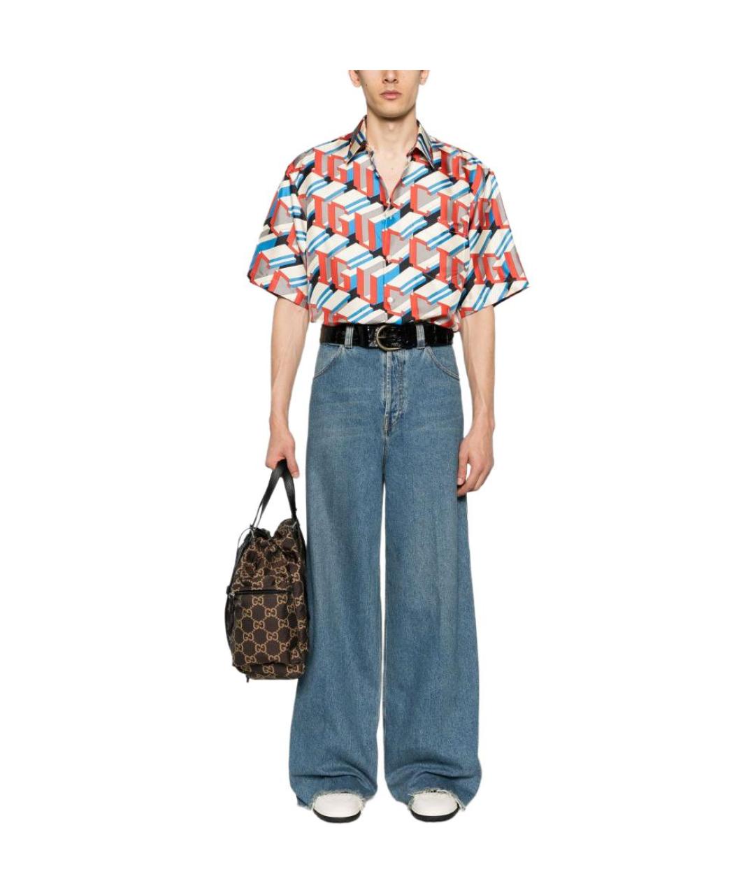 GUCCI Мульти шелковая кэжуал рубашка, фото 2