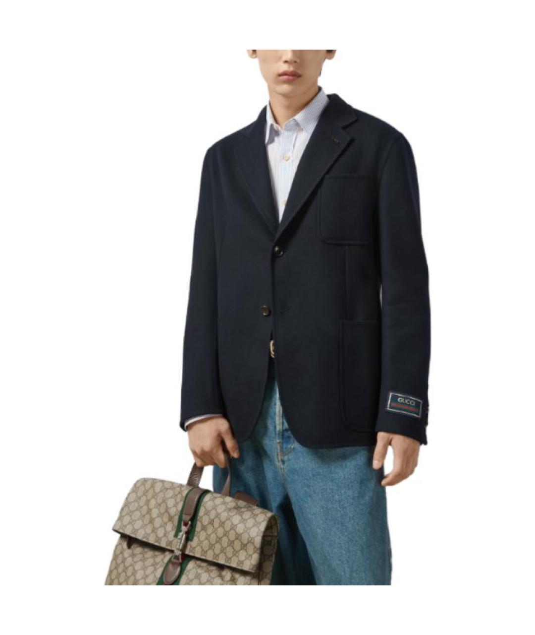 GUCCI Темно-синий пиджак, фото 3
