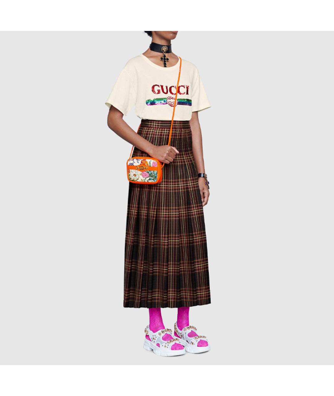 GUCCI Бежевая хлопковая футболка, фото 4