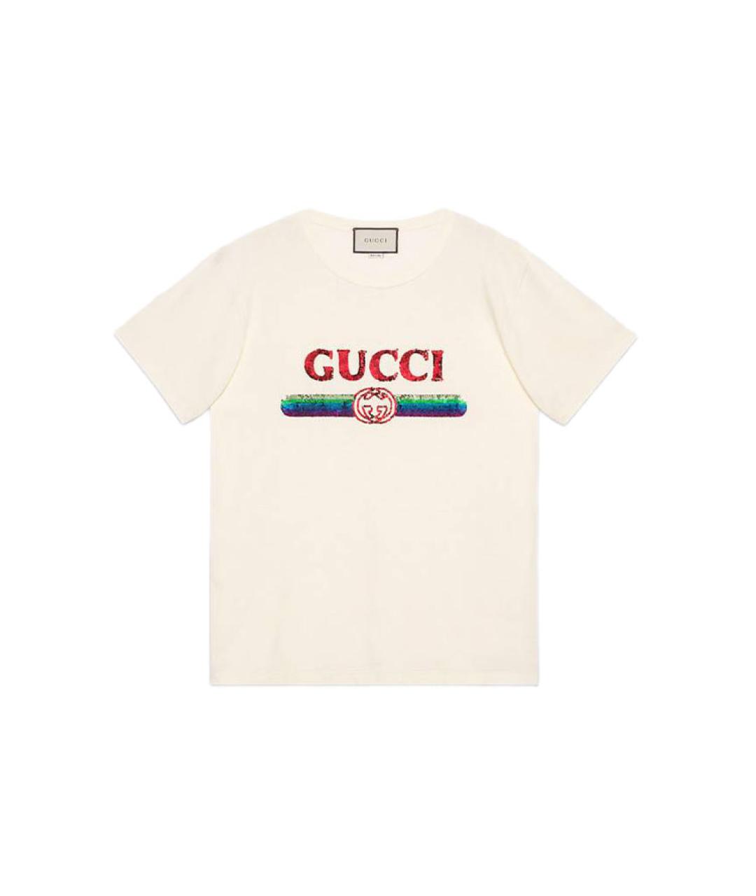 GUCCI Бежевая хлопковая футболка, фото 1