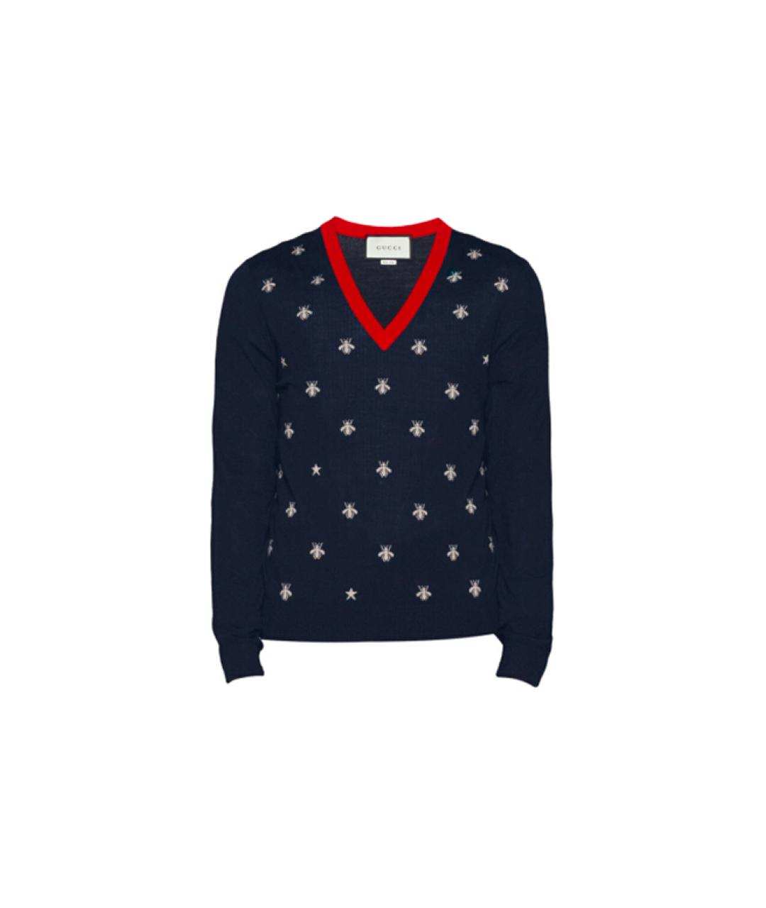 GUCCI Синий джемпер / свитер, фото 6