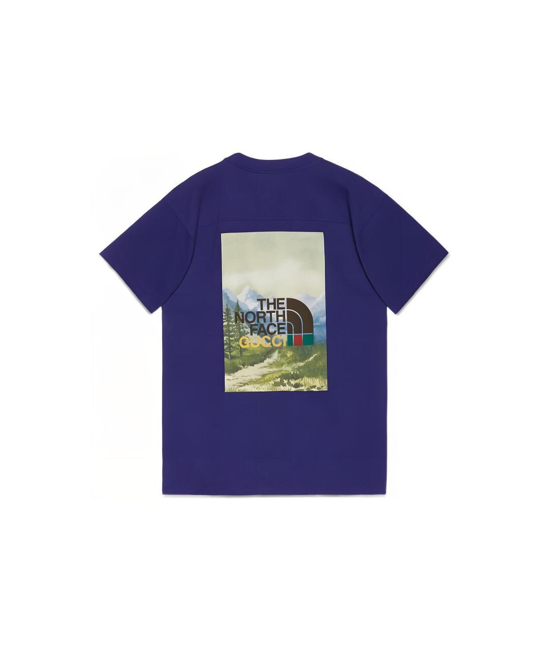 GUCCI Синяя футболка, фото 2
