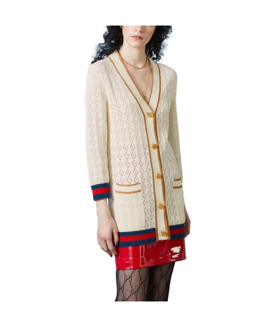 GUCCI Бежевый кардиган, фото 3