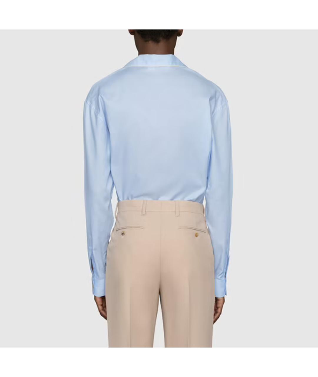 GUCCI Голубая классическая рубашка, фото 4