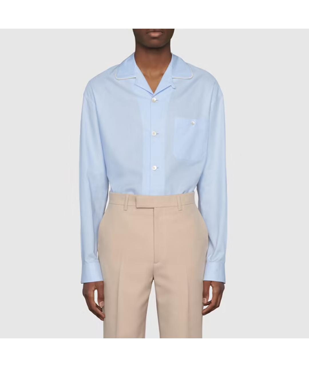 GUCCI Голубая классическая рубашка, фото 3