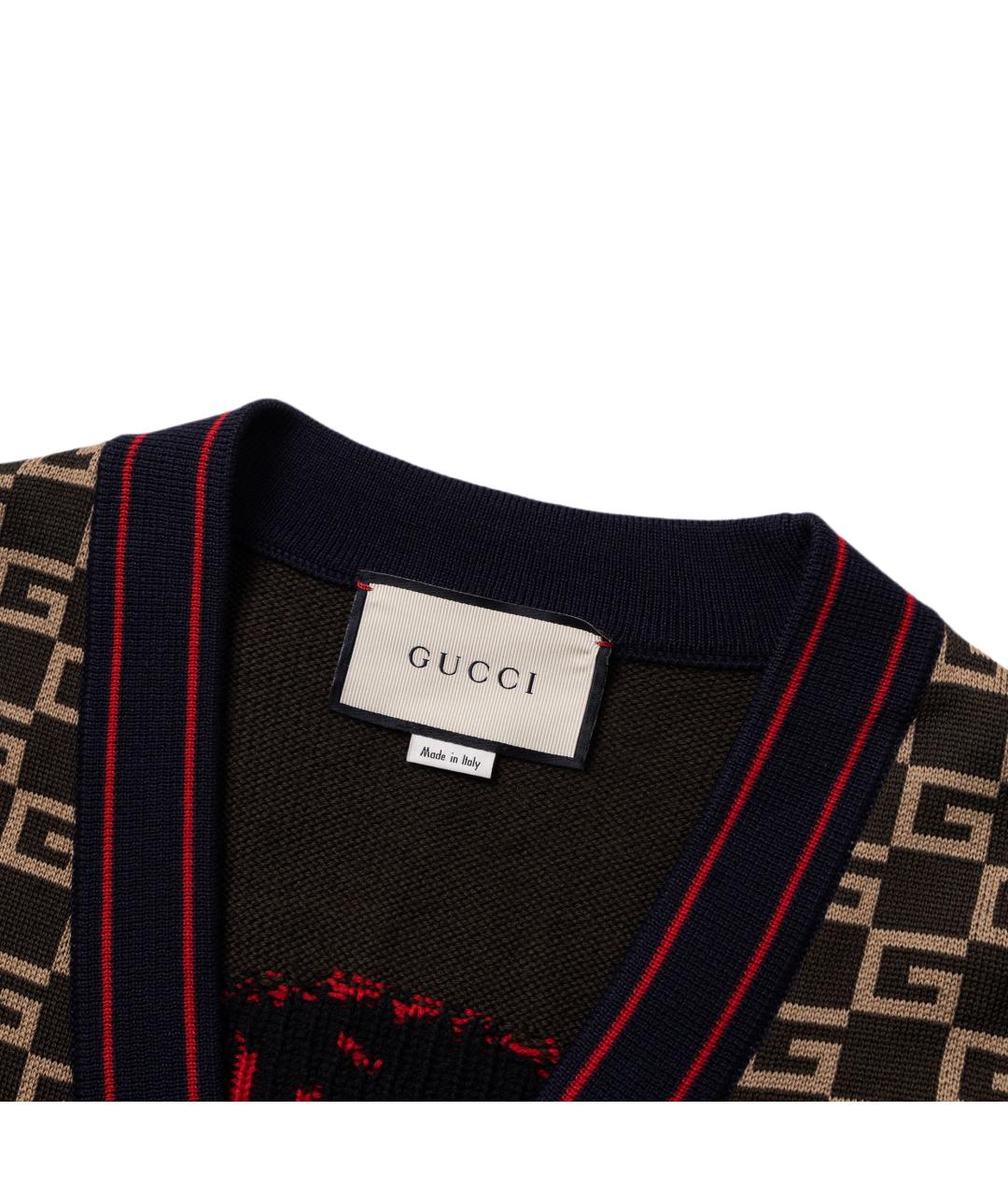GUCCI Коричневый кардиган, фото 4
