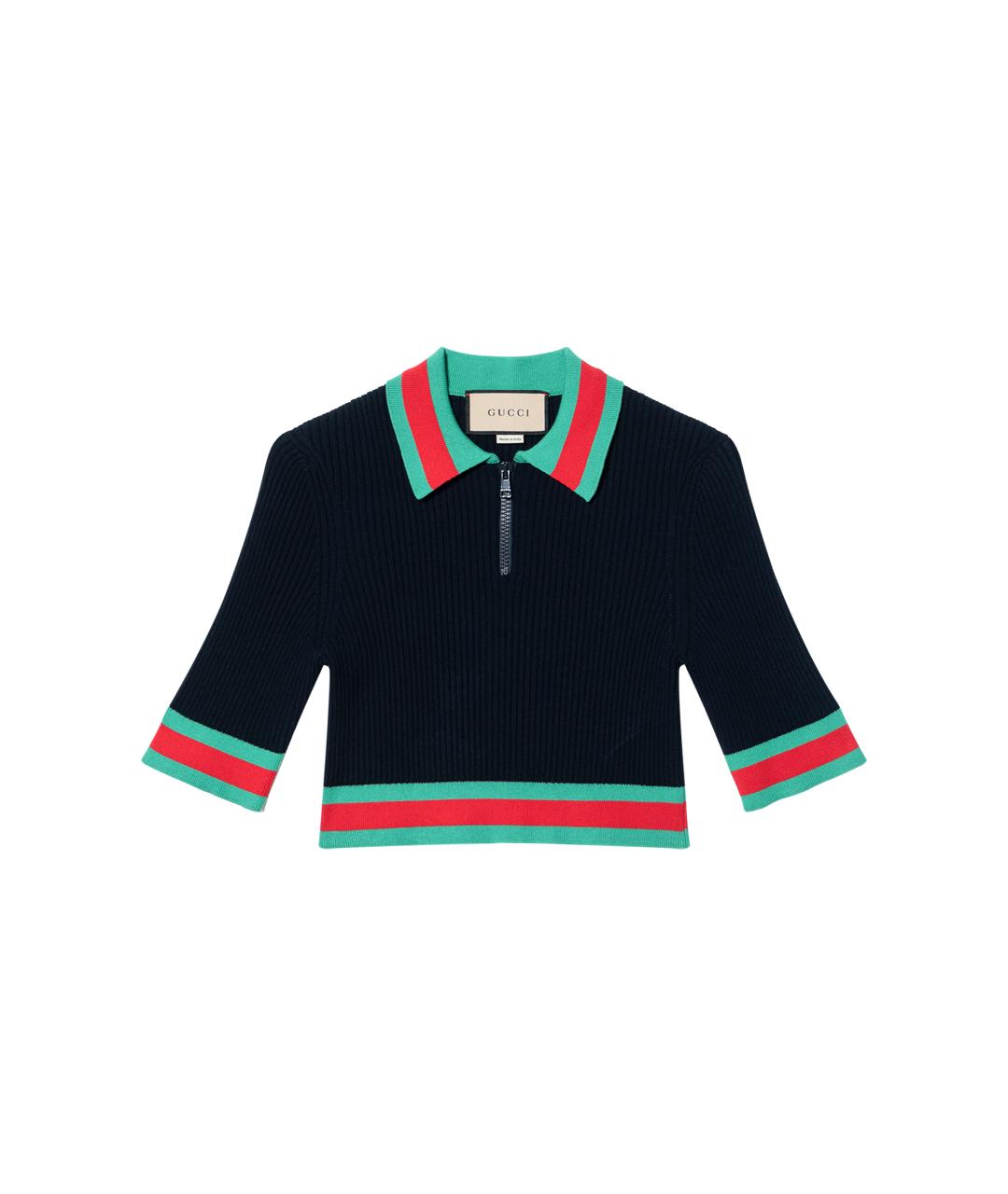 GUCCI Темно-синий вискозный джемпер / свитер, фото 1