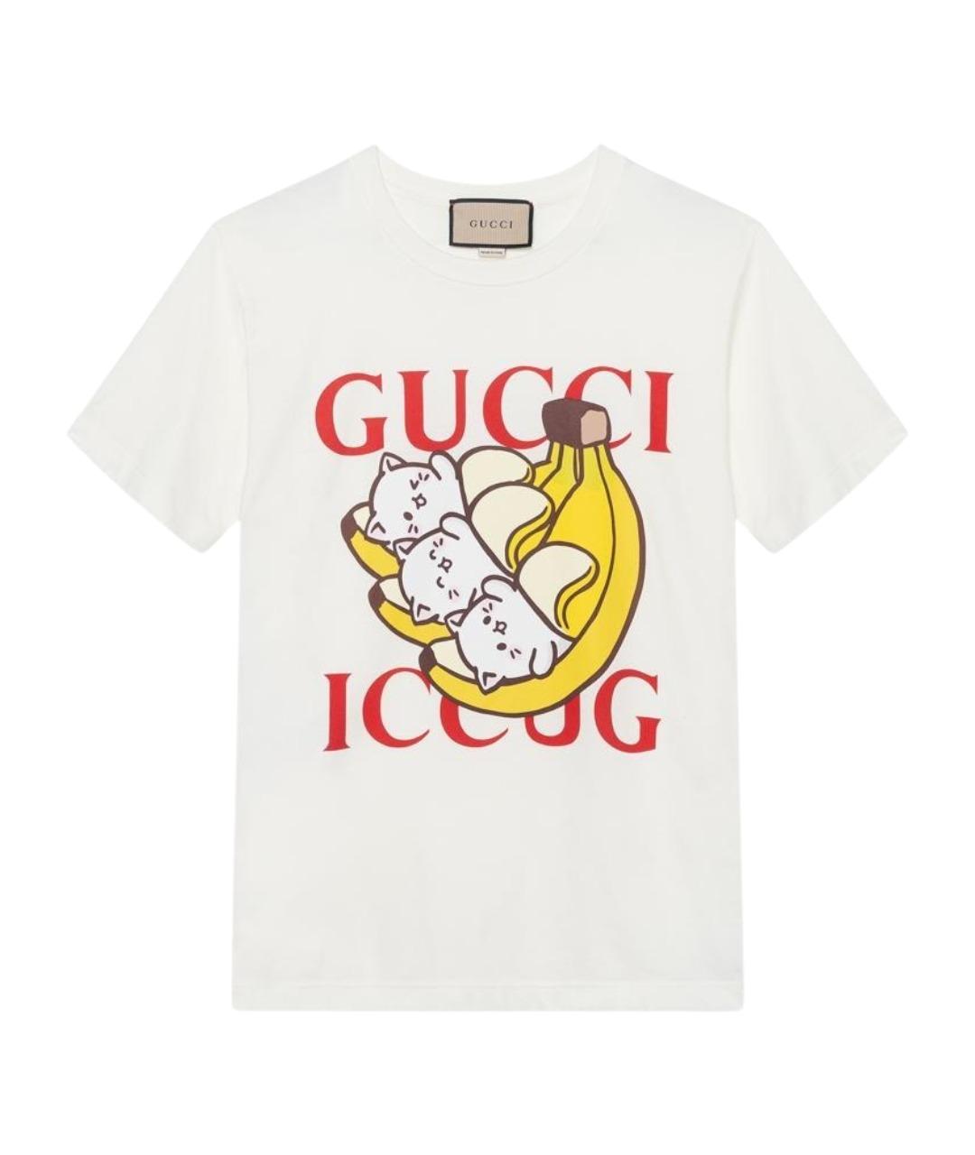 GUCCI Белая футболка, фото 1