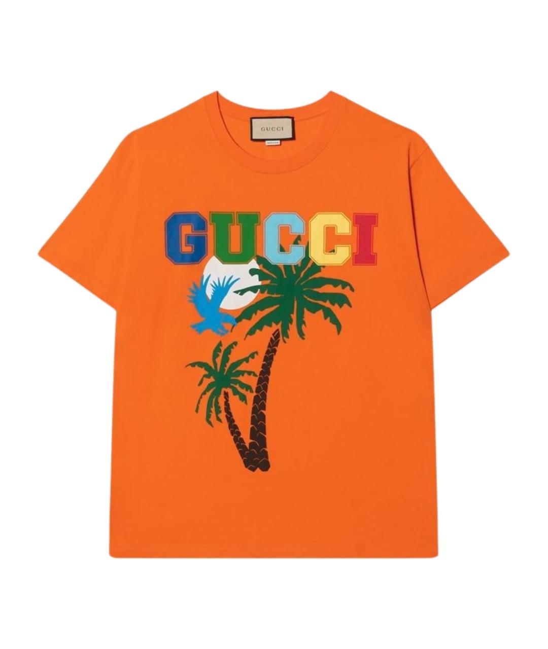 GUCCI Оранжевая футболка, фото 1