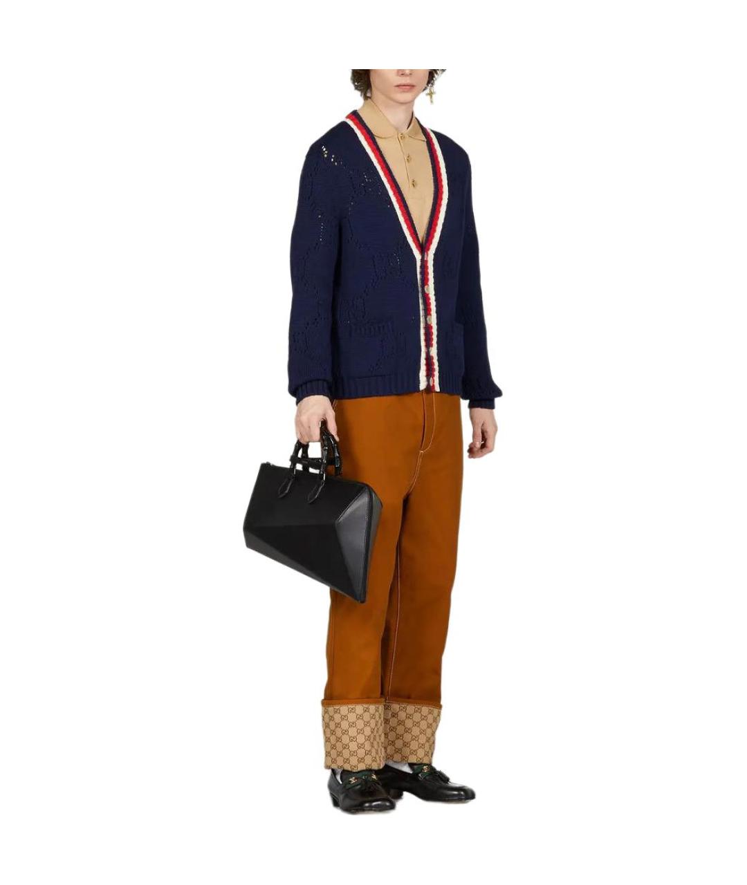 GUCCI Темно-синий кардиган, фото 4