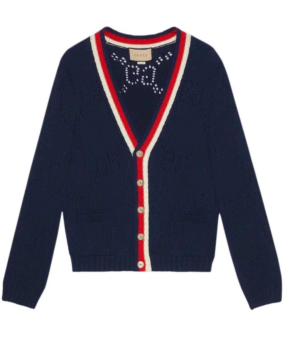 GUCCI Темно-синий кардиган, фото 1