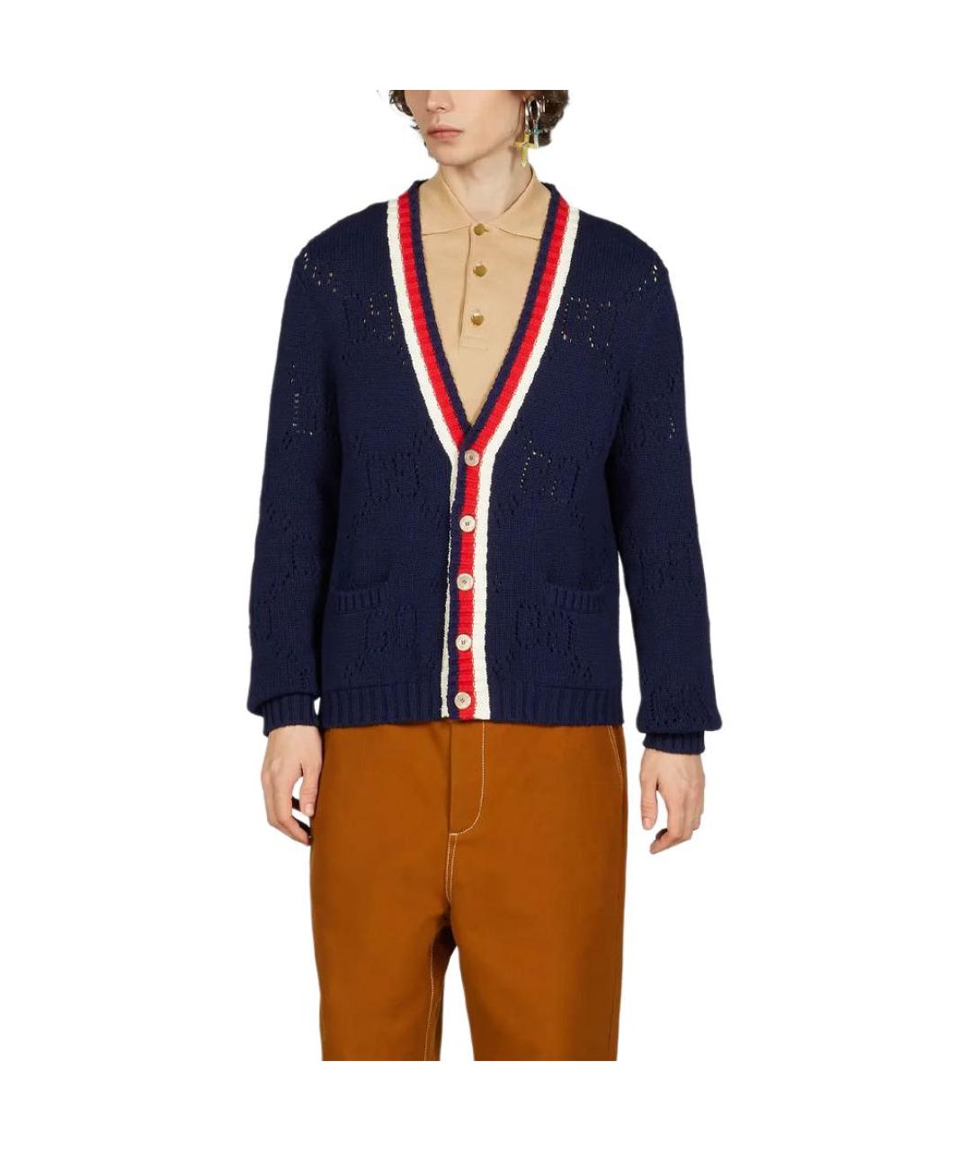 GUCCI Темно-синий кардиган, фото 3