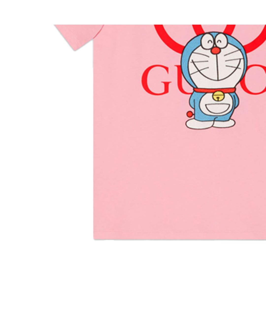GUCCI Розовая хлопковая футболка, фото 5