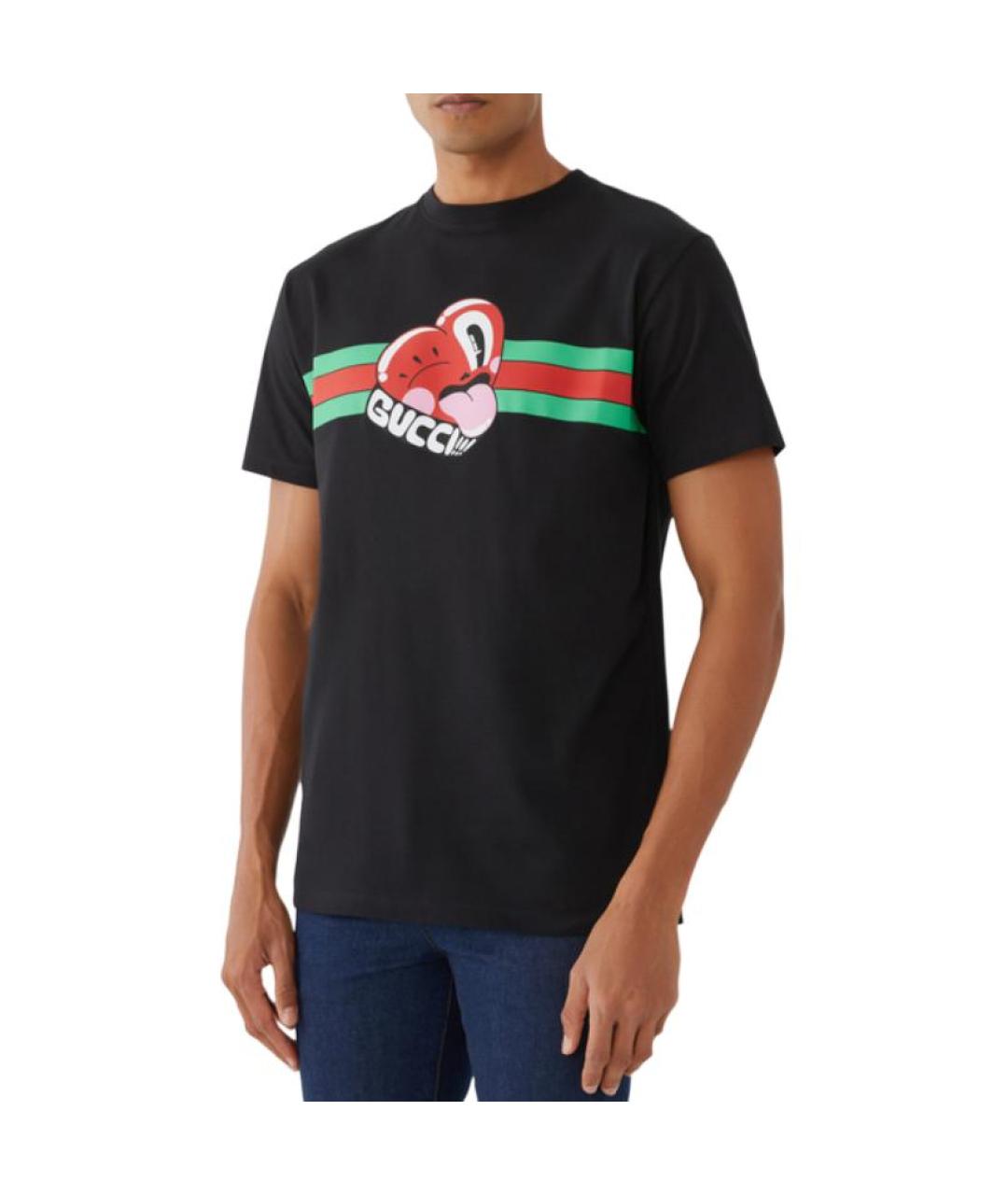 GUCCI Черная футболка, фото 3