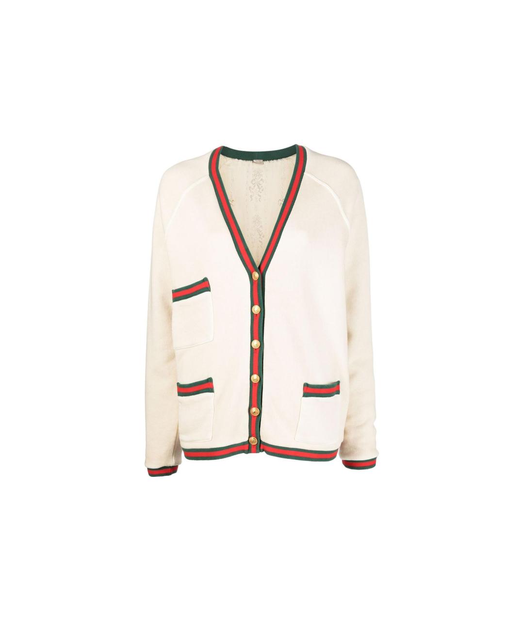 GUCCI Бежевый хлопковый кардиган, фото 6
