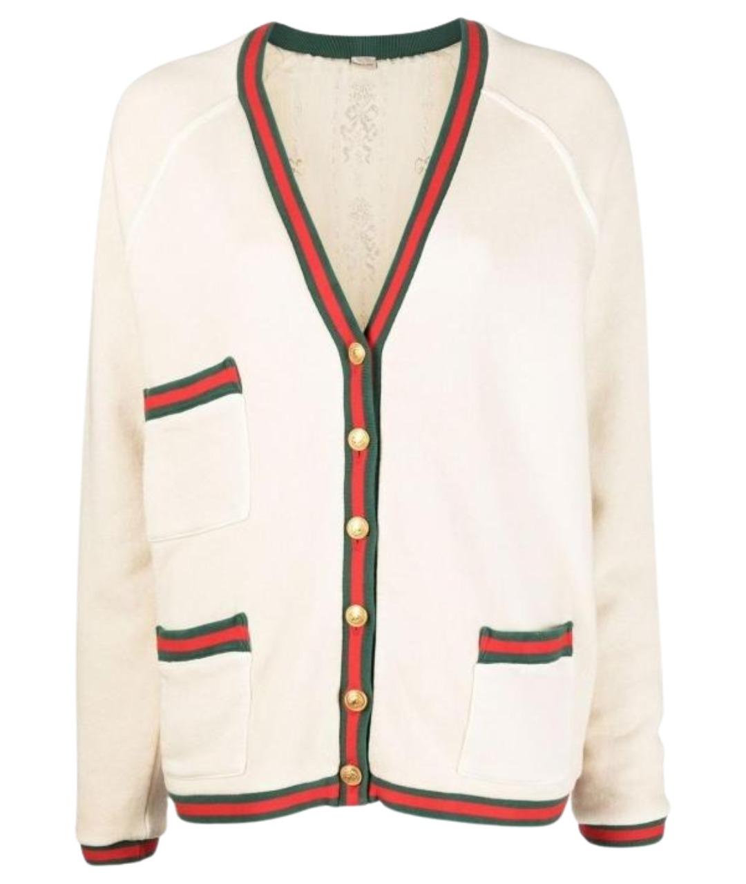 GUCCI Бежевый хлопковый кардиган, фото 1