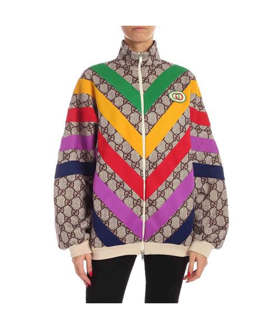 GUCCI Бежевая полиэстеровая куртка, фото 2
