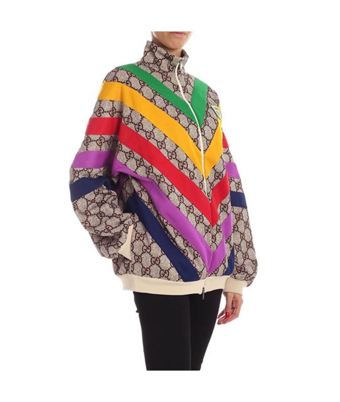 GUCCI Бежевая полиэстеровая куртка, фото 4