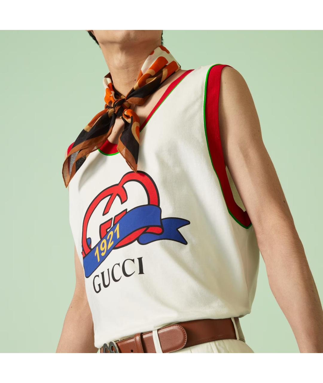 GUCCI Бежевая майка, фото 4