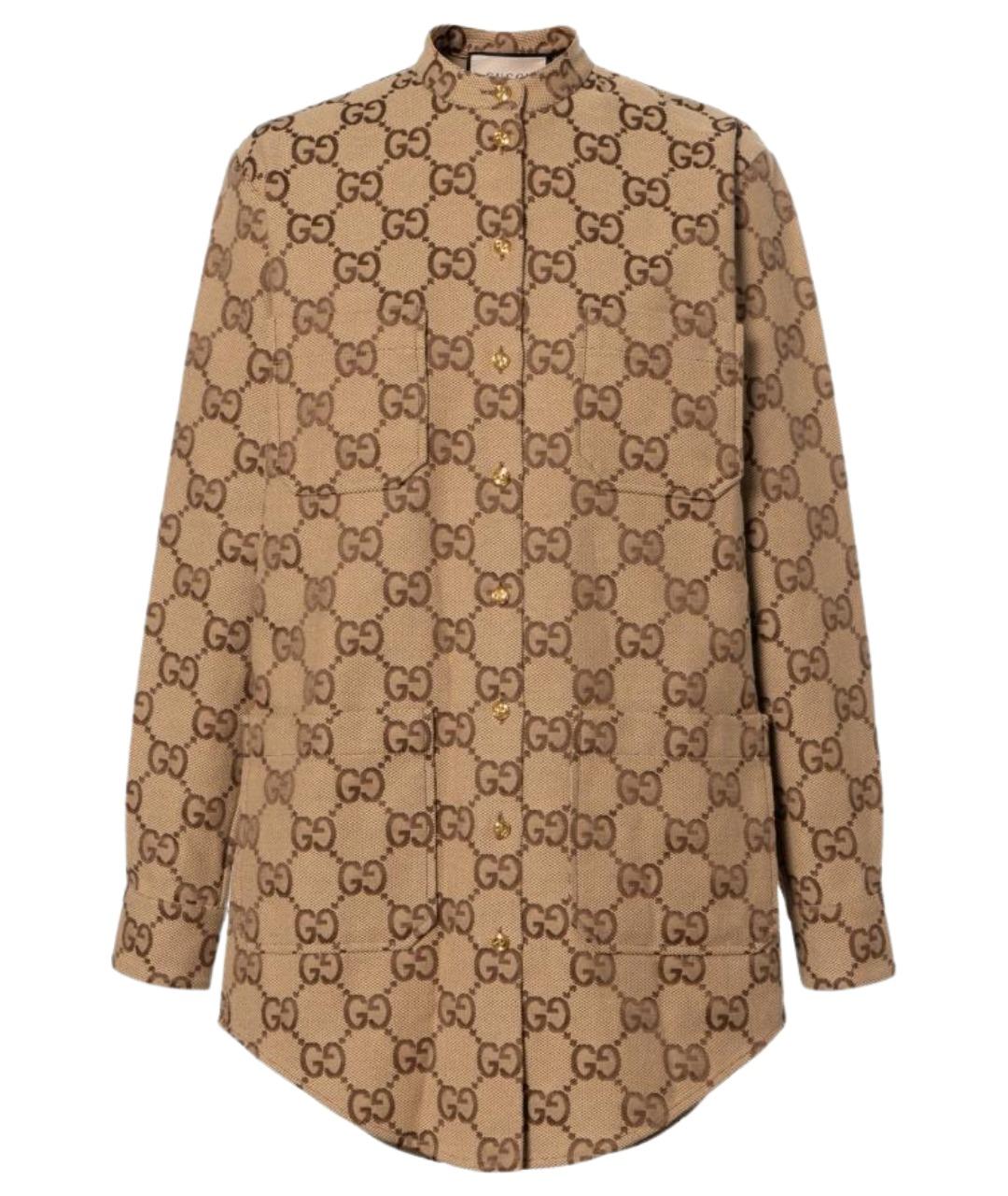 GUCCI Коричневая рубашка, фото 1