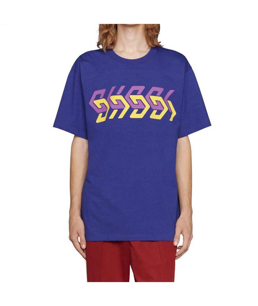 GUCCI Синяя футболка, фото 3