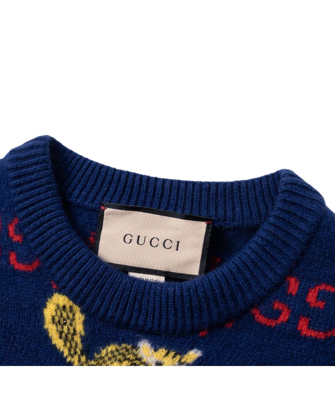 GUCCI Синий джемпер / свитер, фото 3