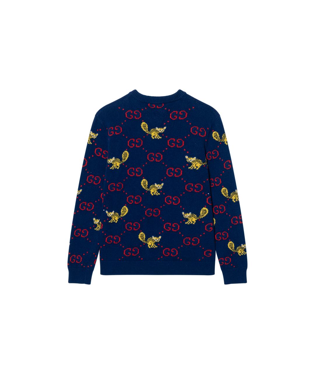 GUCCI Синий джемпер / свитер, фото 2