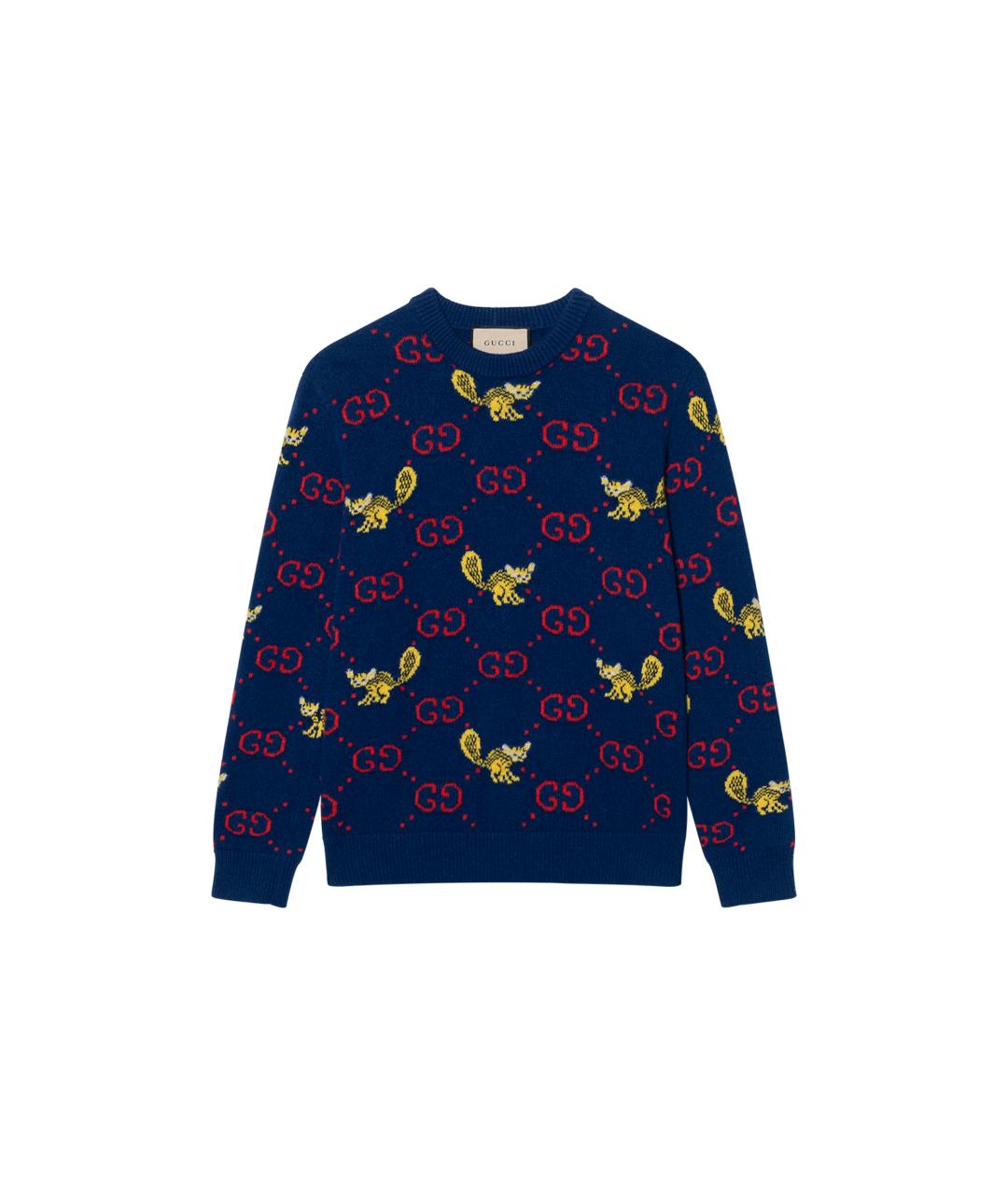 GUCCI Синий джемпер / свитер, фото 6