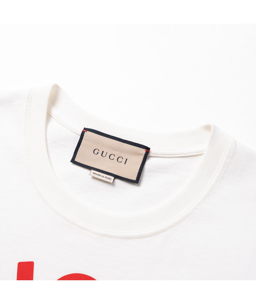GUCCI Белая футболка, фото 5