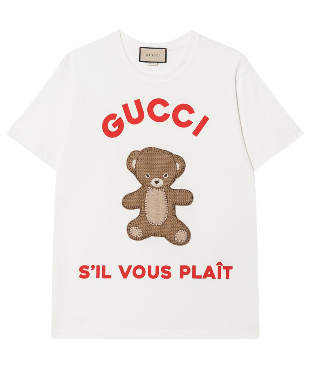 GUCCI Белая футболка, фото 1