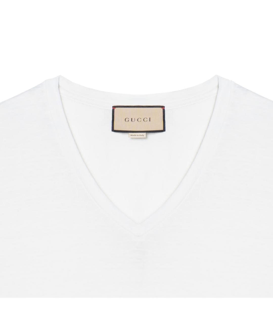 GUCCI Белая футболка, фото 5