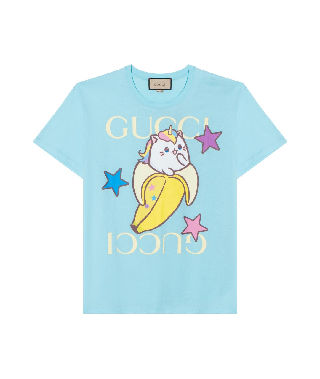 GUCCI Голубая футболка, фото 1