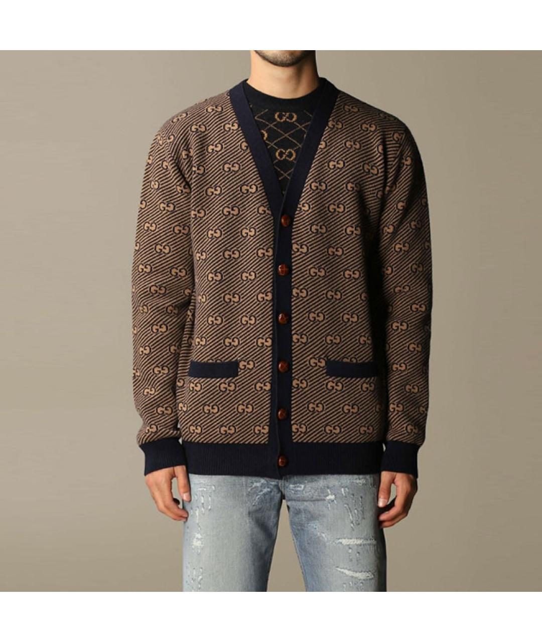 GUCCI Коричневый кардиган, фото 4