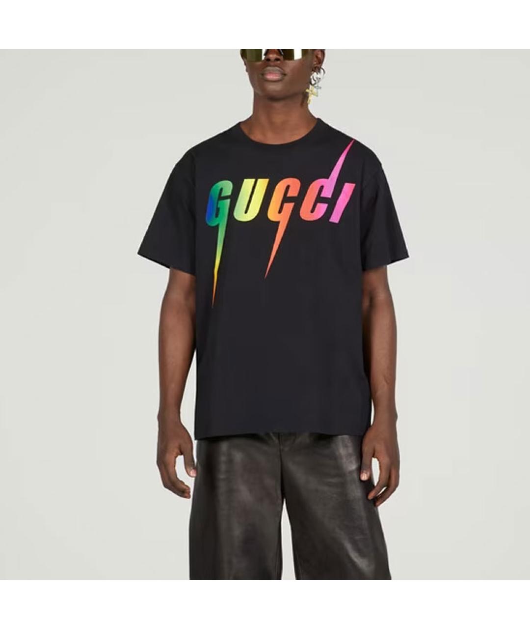 GUCCI Черная футболка, фото 2