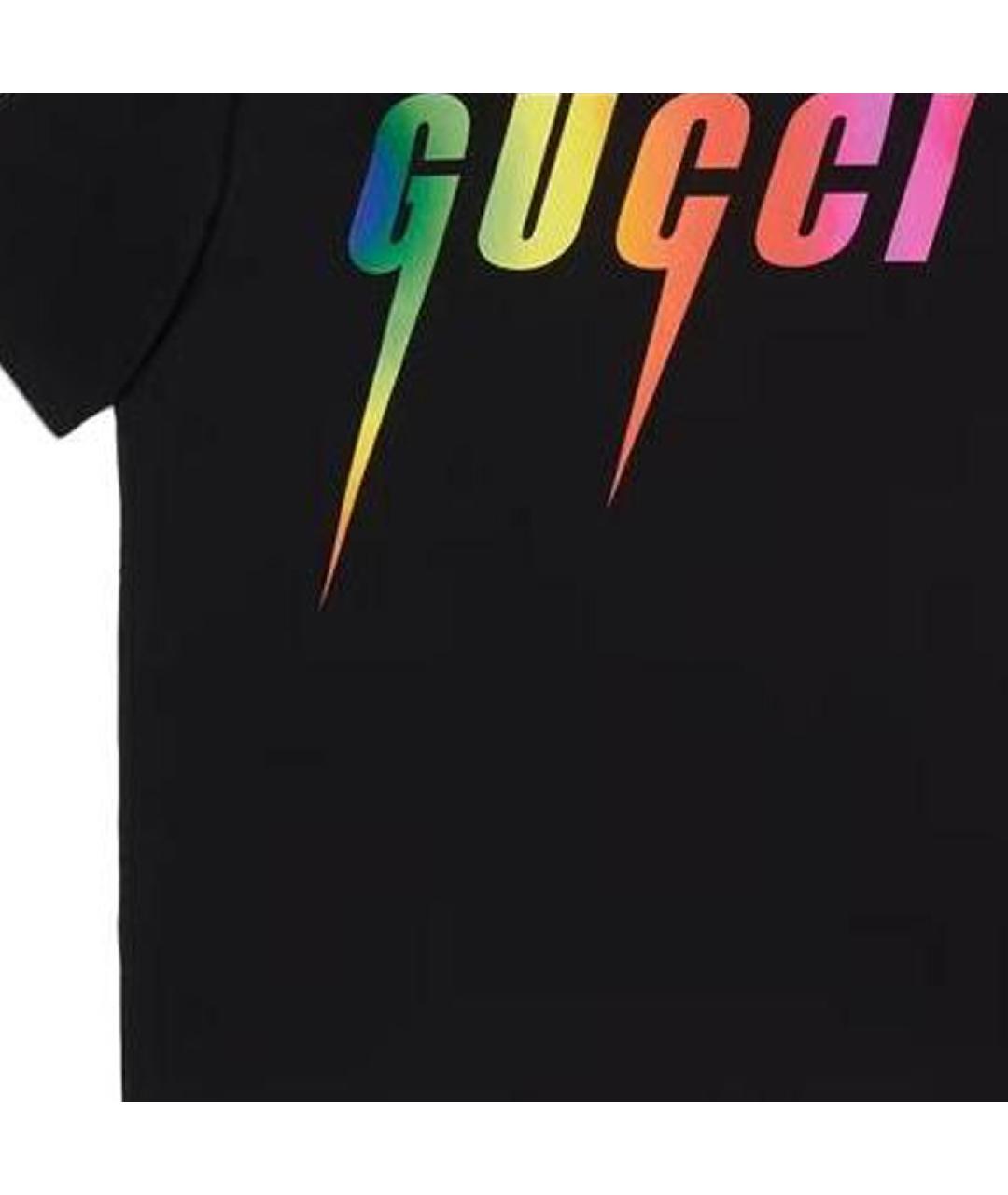GUCCI Черная футболка, фото 4